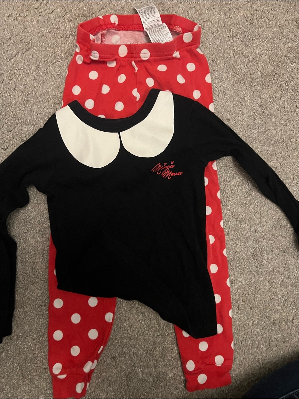 GAP Black & Red Minnie Polka Dot Pajama Set